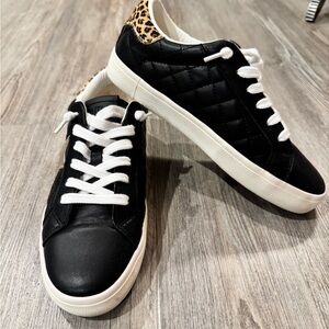Vintage Havana Black and Leopard Sneakers